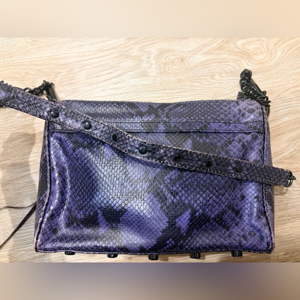 Rebecca Minkoff Classic MAC Purple Python + Black - image 6